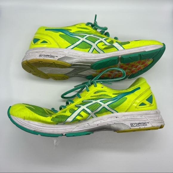 ASICS Gel DS Trainer 20 Neon Yellow & Green Running Sneakers - Picture 5 of 9